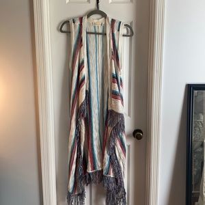 Altard State Sleeveless Striped Cardigan